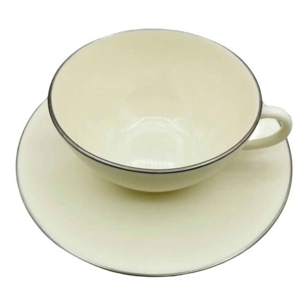 Vintage Lenox Olympia Platinum Cup and Saucer 2 pcs Set  | Home Drinkwear